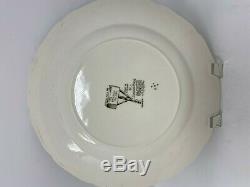 Set of 6 Johnson Brothers Friendly Village Dinner Plates Autumn Mists, Bridge ++