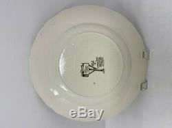 Set of 6 Johnson Brothers Friendly Village Dinner Plates Autumn Mists, Bridge ++