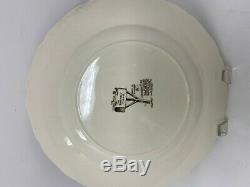 Set of 6 Johnson Brothers Friendly Village Dinner Plates Autumn Mists, Bridge ++