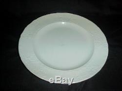 Set of 6 Johnson Brothers RICHMOND White 10 1/8 Dinner Plates Embossed Trellis