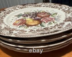 Set of 6 Johnson Brothers Windsor Ware Harvest Fruit 10 3/4 Dinner Plates