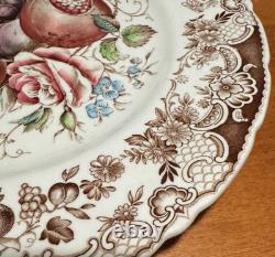 Set of 6 Johnson Brothers Windsor Ware Harvest Fruit 10 3/4 Dinner Plates