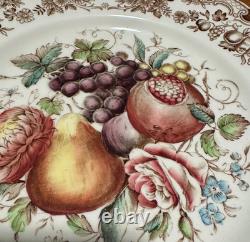 Set of 6 Johnson Brothers Windsor Ware Harvest Fruit 10 3/4 Dinner Plates