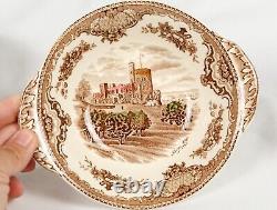 Set of 7 Johnson Bros Lugged Cereal Bowls Old Britain Castles Brown Multi