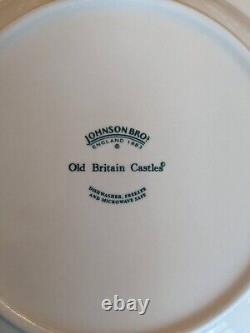 Set of 8 Dinner Plates Johnson Brothers Old Britain Castles Pink Christmas