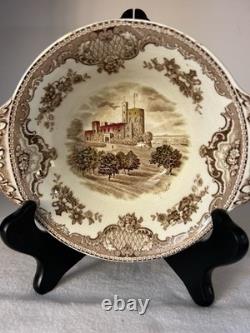 Set of 8 Johnson Bros Lugged Cereal Bowls Old Britain Castles Brown Multi