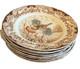 Set Of 8 Johnson Brothers Wild Turkeys Brown 10 3/4 Dinner Plate Flying Turkey