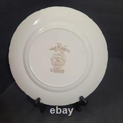 Set of 8 Johnson Brothers Wild Turkeys Brown 10 3/4 Dinner Plate Flying Turkey