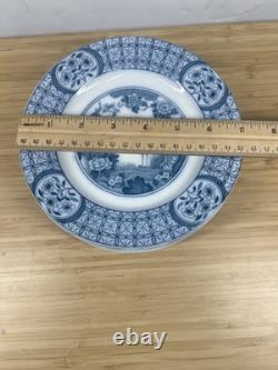 Set of 9 Johnson Bros Mongolia Blue White 7 Bread Plates England
