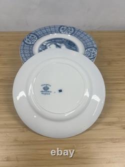 Set of 9 Johnson Bros Mongolia Blue White 7 Bread Plates England