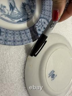 Set of 9 Johnson Bros Mongolia Blue White 7 Bread Plates England