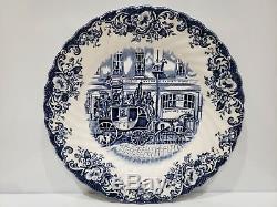 Set of 9 Johnson Brothers COACHING SCENES-BLUE Salad Plate