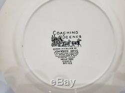 Set of 9 Johnson Brothers COACHING SCENES-BLUE Salad Plate