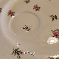 Set of 9 Vtg Johnson Bros Old English Pink Rose Square Salad 7.75 Plate Brother