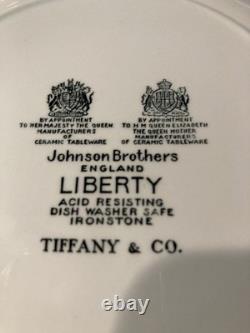 Set of Six Salad Plates from Johnson Brothers Liberty Tiffany & Co collection