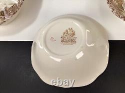 Set of seven Johnson Bros ironstone old English countryside England bowls 6.25