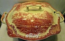 Soup Tureen, Johnson Brothers Old Britian Castles Pink, 1883 stamp, Lot P16