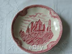 Speiseservice 12 Pers. Johnson Bros England Old Britain Castles rot 59 Tei