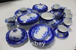 St. Louis Johnson Bros England Blue Floral China 49pc Set