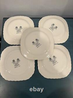 TIFFANY & CO Plate JOHNSON BROTHERS Set 5 LIBERTY Ironstone QUEEN Floral Square