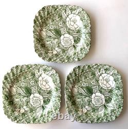 TIFFANY & CO Plate JOHNSON BROTHERS Set 6 LIBERTY Ironstone QUEEN Floral Square