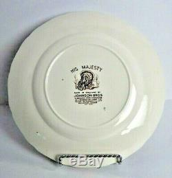 Thanksgiving Set (6) Turkey Plates Johnson Bros HIS MAJESTY VTG England Old Mark