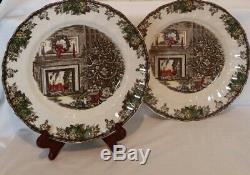 The Friendly Village Christmas Set of 2 Dinner Plates by Johnson Brothers