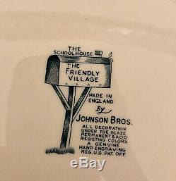 The Friendly Village Johnson Bros Eight Piece Setting With Serving Bowl & Platter