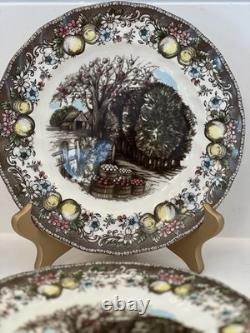 The Friendly Village Johnson Bros The Apple Tree Plate Set Of 4 RARE