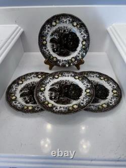 The Friendly Village Johnson Bros The Apple Tree Plate Set Of 4 RARE