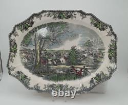 The Friendly Village Johnson Bros Vintage 20 Inch Oval Turkey Serving Platter