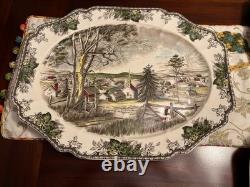 The Friendly Village Johnson Brothers Oval Large Serving Platter 20 England Euc