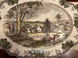 The Friendly Village Johnson Brothers Oval Large Serving Platter 20 England Euc