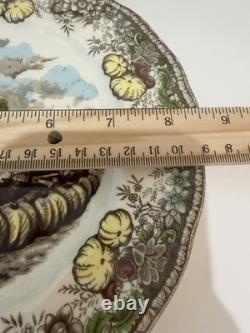 The Friendly Village by Johnson Bros. Fall Luncheon Plates Set 4 RARE & NWT