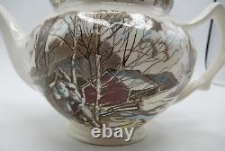 The Friendly Village by Johnson Brothers Tea Pot Sugar Maples Made England 1 qt