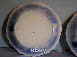 Three Florida Flow Blue 7 3/8 Soup Bowls By Johnson Brothers #2