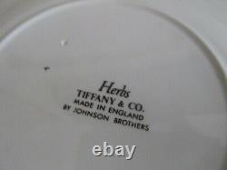 Tiffany & Co By Johnson Brothers England Herbs Set Of 8 Salad Plate Serving Bowl