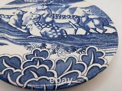 Tiffany & Co Ironstone Menagerie Plates Johnson Brothers England Set of 4 Blue