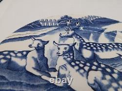 Tiffany & Co Ironstone Menagerie Plates Johnson Brothers England Set of 4 Blue