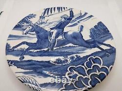 Tiffany & Co Ironstone Menagerie Plates Johnson Brothers England Set of 4 Blue