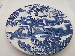 Tiffany & Co Ironstone Menagerie Plates Johnson Brothers England Set of 4 Blue