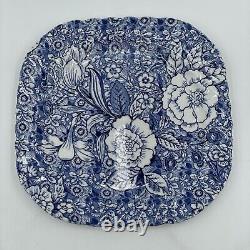 Tiffany & Co. Johnson Brothers Plates England Blue Floral Rose 7.5 Set Of 4