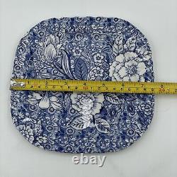 Tiffany & Co. Johnson Brothers Plates England Blue Floral Rose 7.5 Set Of 4