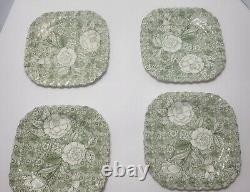 Tiffany & Co Liberty Green Floral Square Luncheon 7 1/2 Salad Plate For Queen