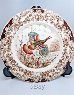 Twelve (12) Johnson Brothers Windsor Ware Wild Turkeys 10.5 dinner plates