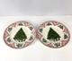 Two Johnson Bros Old Britain Castles Christmas Tree Dinner Plates