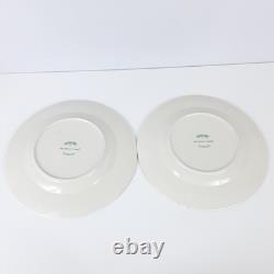 Two JOHNSON BROS OLD BRITAIN CASTLES Christmas Tree Dinner Plates