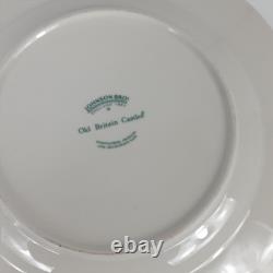 Two JOHNSON BROS OLD BRITAIN CASTLES Christmas Tree Dinner Plates