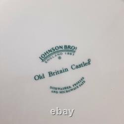 Two JOHNSON BROS OLD BRITAIN CASTLES Christmas Tree Dinner Plates