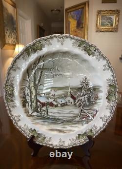VERYRARE 14 Johnson Brothers Friendly Village Chop Plate Round Serving Platter